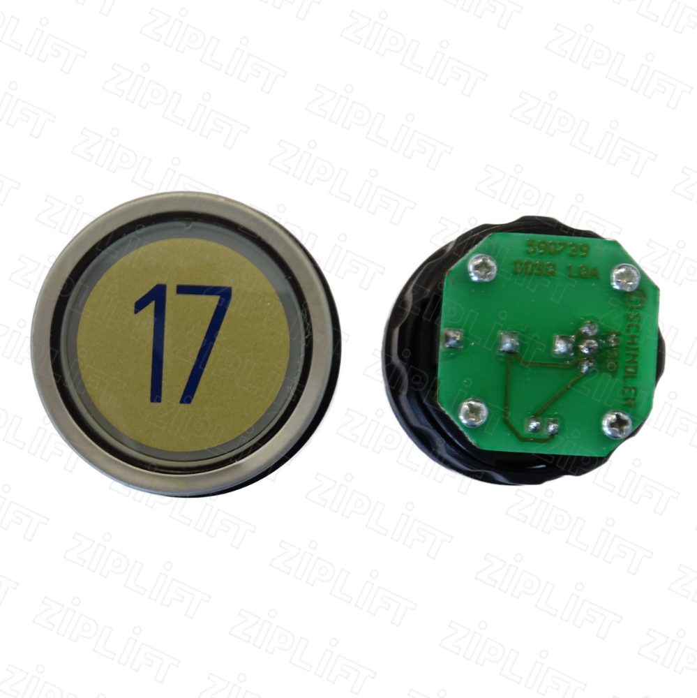 Кнопочный модуль COP "17" D2DUGD (зеленая подсветка) Schindler 59322921