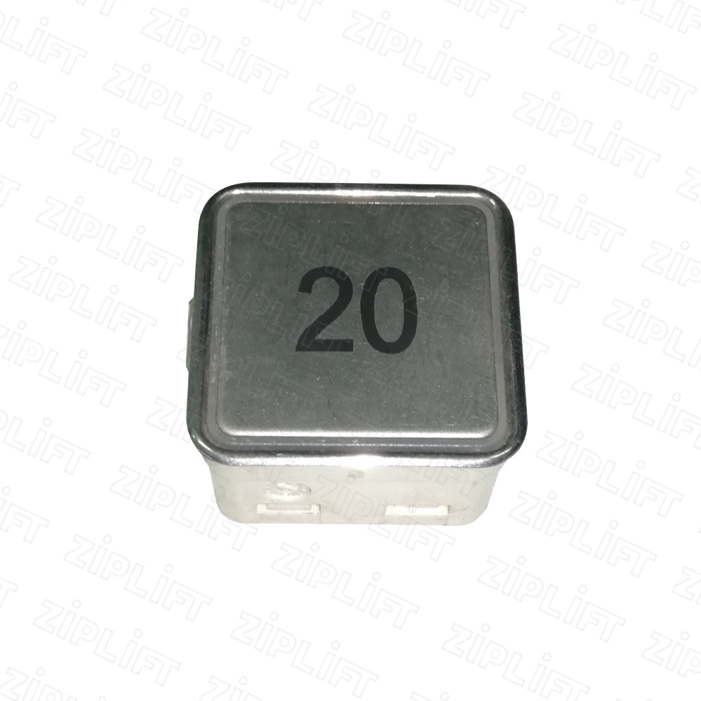 Кнопочный модуль COP квадратный "20" MT42 RUS (красная подсветка, гладкий) Schaefer