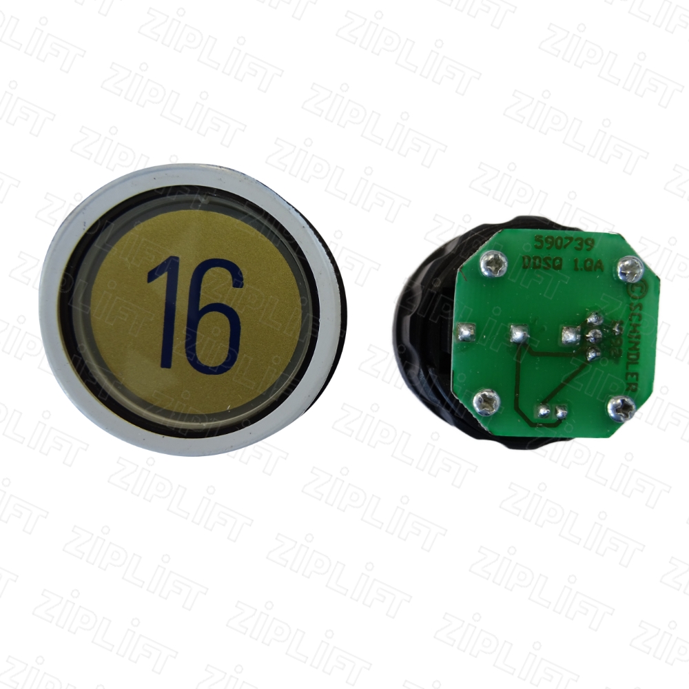 Кнопочный модуль COP "16" D2DUGD (зеленая подсветка) Schindler 59322920