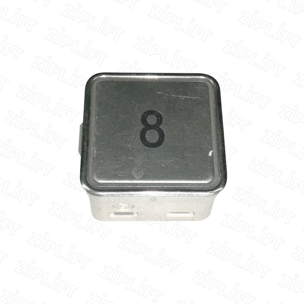 Кнопочный модуль COP квадратный "8" MT42 RUS (красная подсветка, гладкий) Schaefer