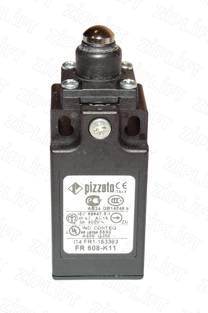 Концевой выключатель (самовозвратный, 1НО+1НЗ, кнопочный плунжер) Pizzato FR 608-K11