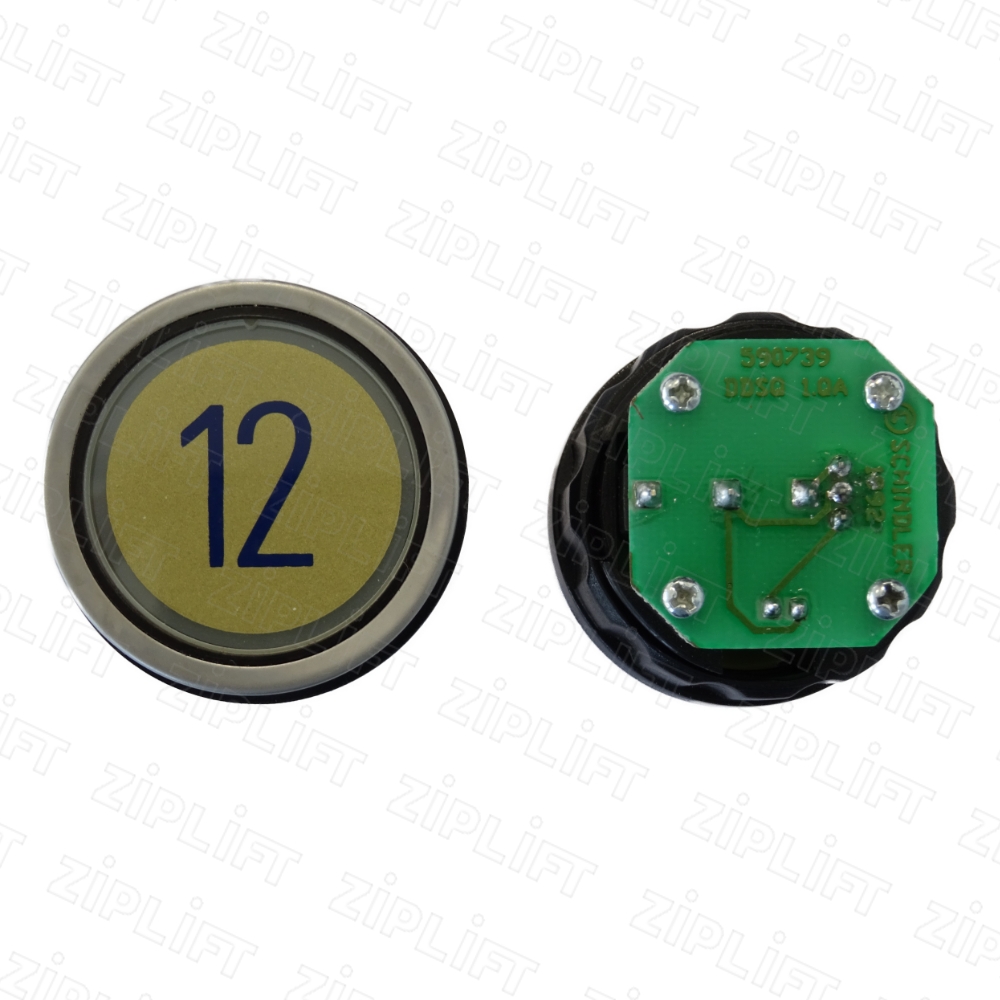 Кнопочный модуль COP "12" D2DUGD (зеленая подсветка) Schindler 59322916