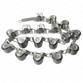 Цепь огибающей балюстрады 17 тройных роликов (металлическое звено, роликовый подшипник шаг 50,5мм) Otis DAA332N2