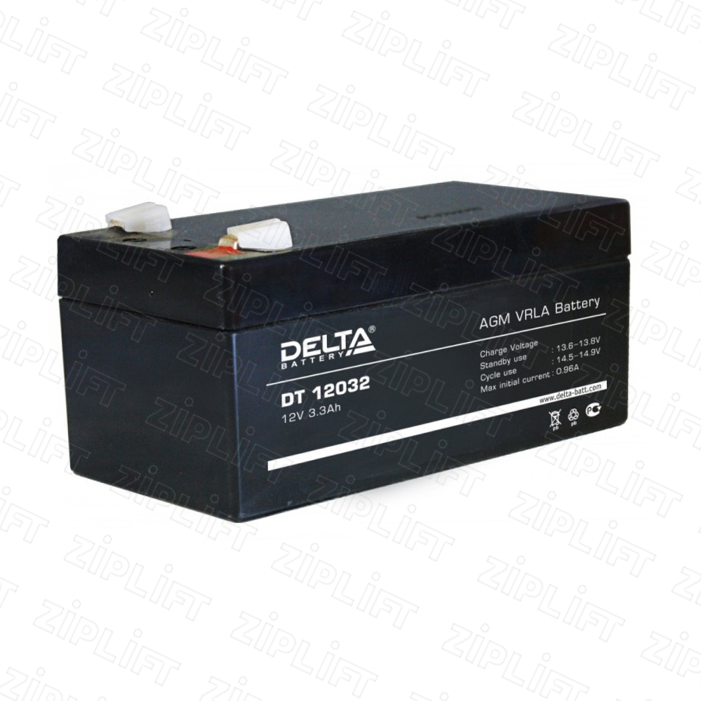 Аккумулятор 12В 3,3Ач 135х67х67мм Delta DT 12032