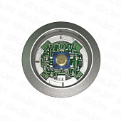 Кнопочный модуль LOP (янтарная подсветка, серебристый ободок) Kone KM804342G06